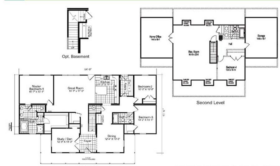 Tidewater Coastal 3617 Square Foot Cape Floor Plan